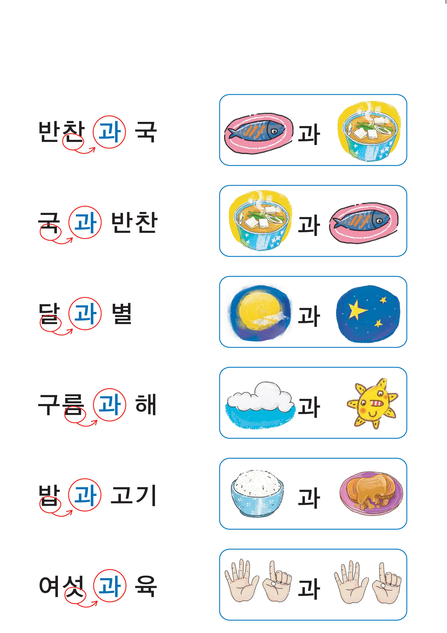 도와 주는 말 익히기 (와,과)